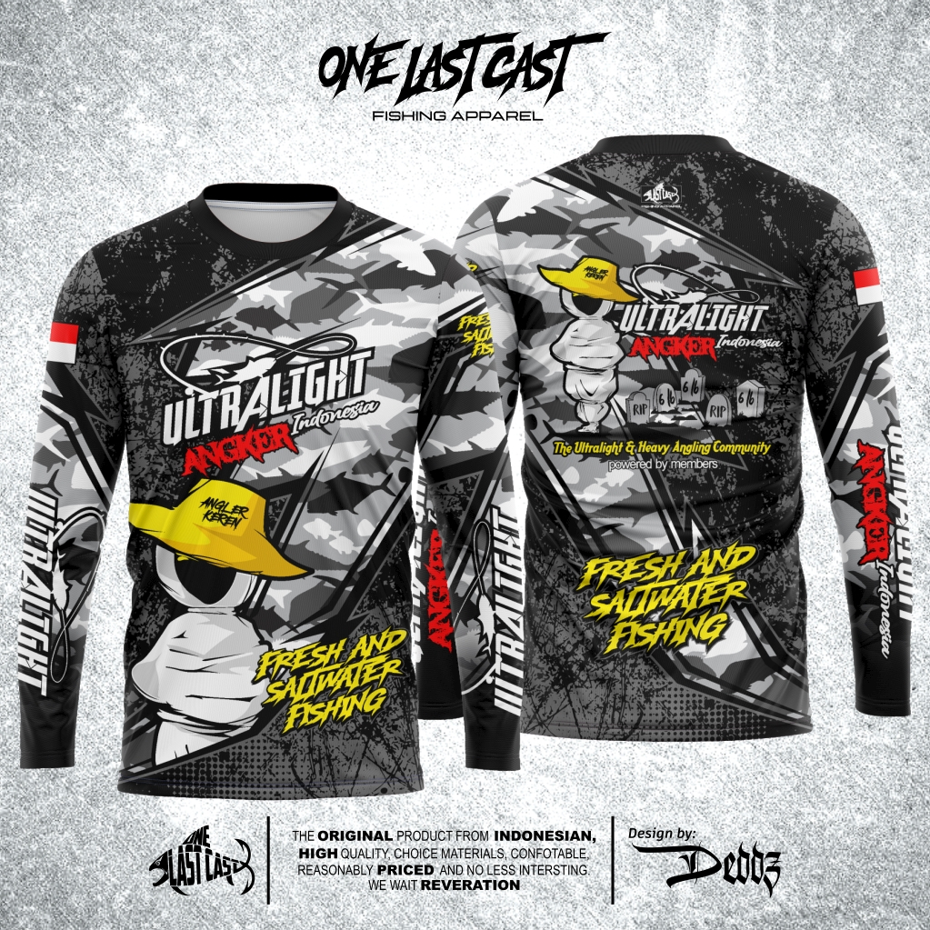 ONELASTCAST JERSEY MANCING ULTRALIGHT ANGKER INDONESIA BISA CUSTOM NAMA