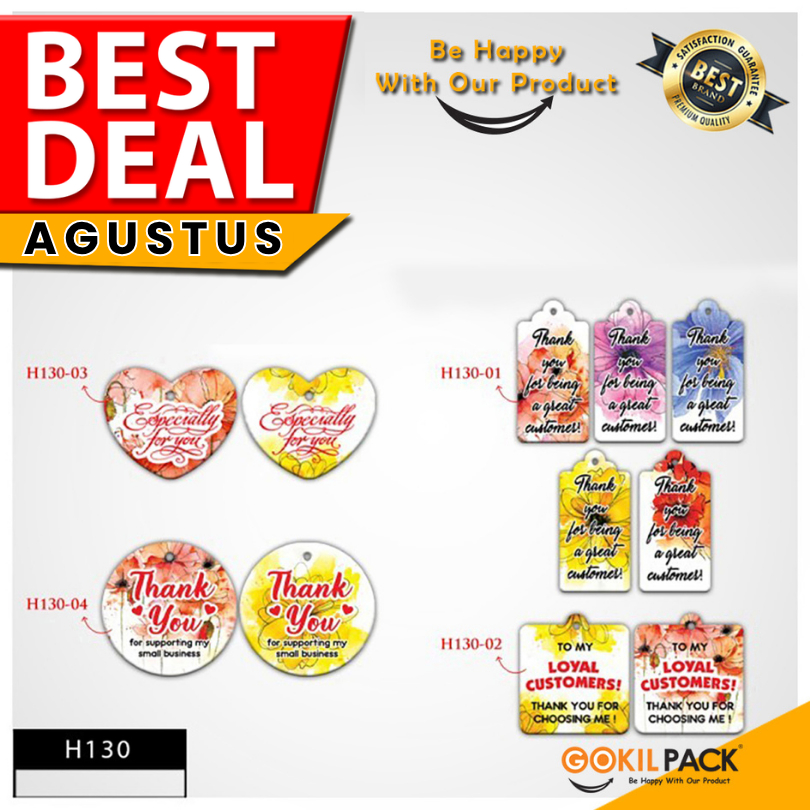 

Hangtag Thank You|Premium|Murah|Kartu Ucapan|Tag|Label|Aksesoris|H130
