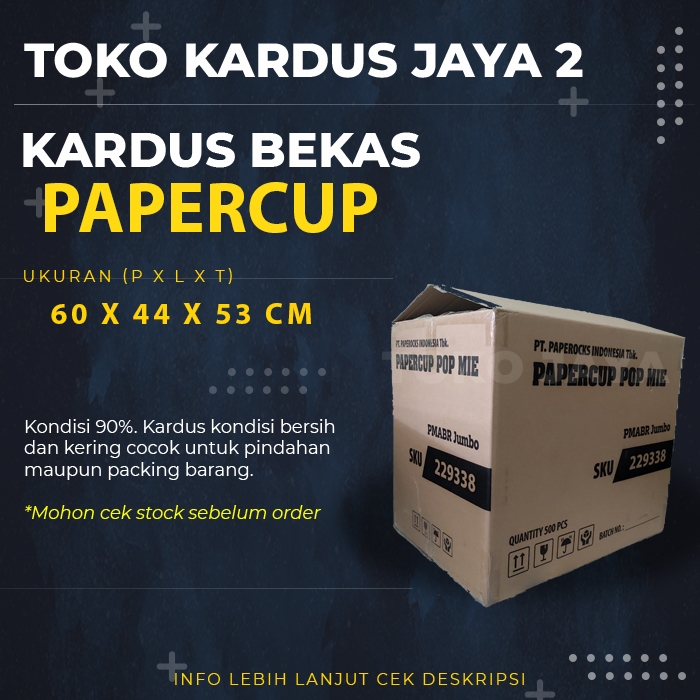 

(Baca Deskripsi!) Kardus Bekas Papercup Untuk Packing atau Pindahan