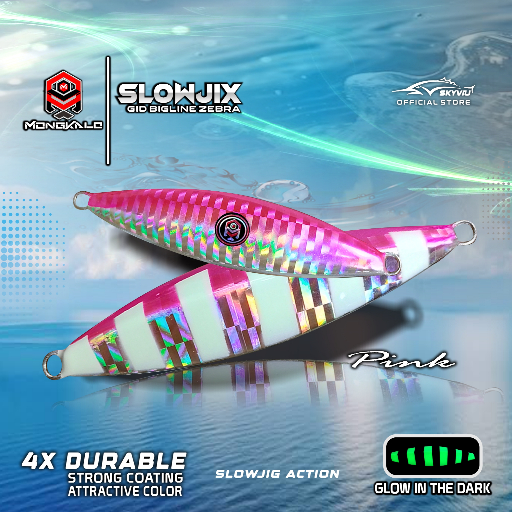 Mongkalo Slowjix Garis-Besar GID-Zebra noMotif Fluorescent 80 Pink