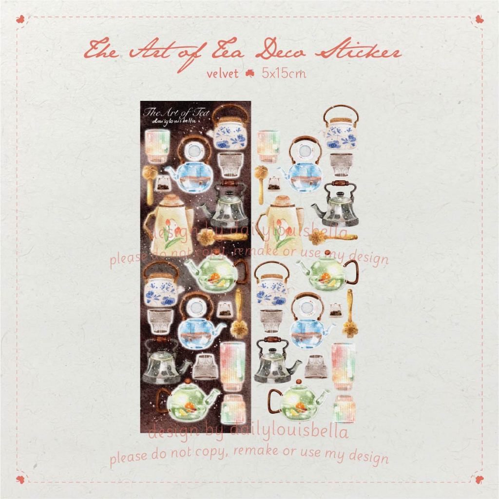 

The Art of Tea Deco Sticker by Dailylouisbella (Poci Teh dan Ketel Stiker)