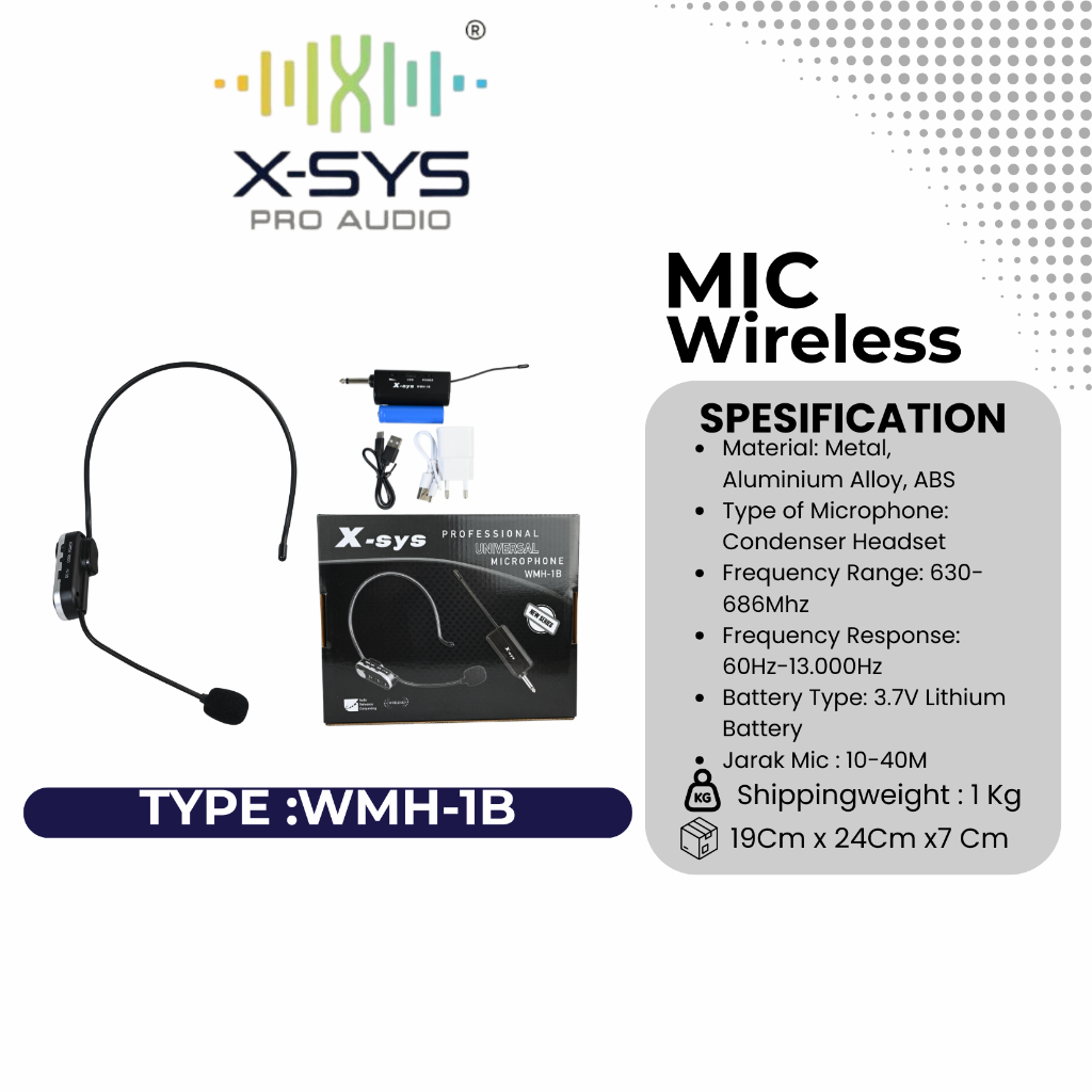 MIC WIRELESS XSYS TIPE WMH-1B (MIC BANDO)