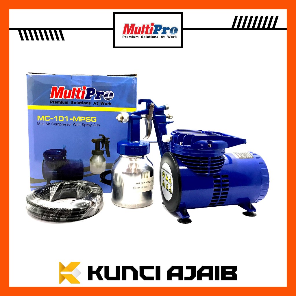 MULTIPRO MC-101-MPSG Mini Compressor + Spray Gun - Kompresor Kecil Air Brush Cat