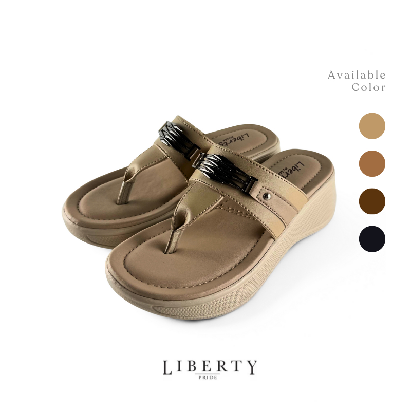 Liberty Sandal Wedges Wanita Zara 01 - Sandal Jepit Model Tinggi Premium