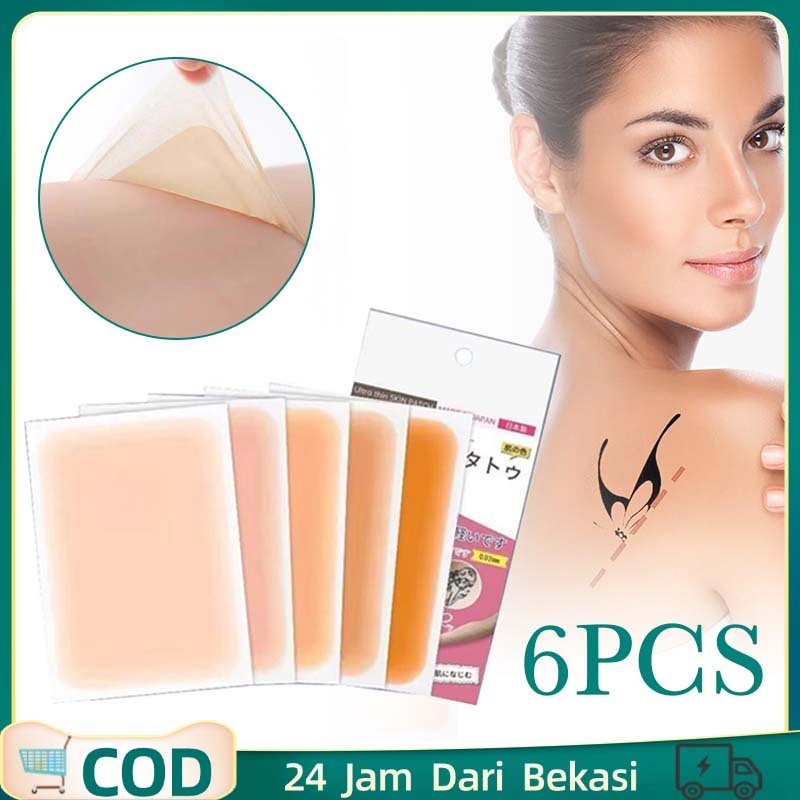 Isi 6/1set Penutup Tato Warna Kulit Silicone Scar Sheet Scaraway Silicone Scar Sheet