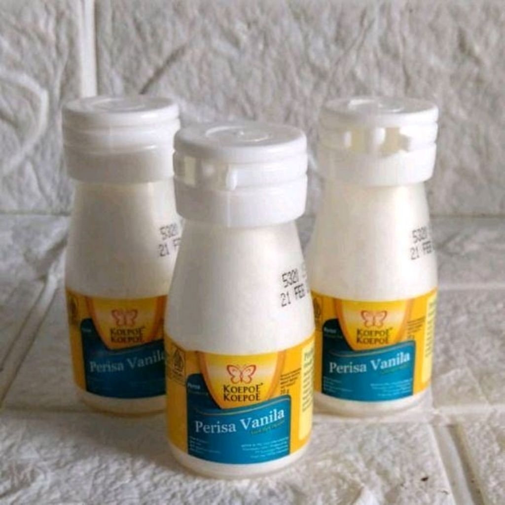 

Koepoe Perisa Vanilla - Bahan Tambahan Pangan Berkualitas untuk Kue Roti dan Minuman - Halal BPOM ISO 22000 HACCP GMP - Aroma Vanila Kuat Tanpa Pengawet