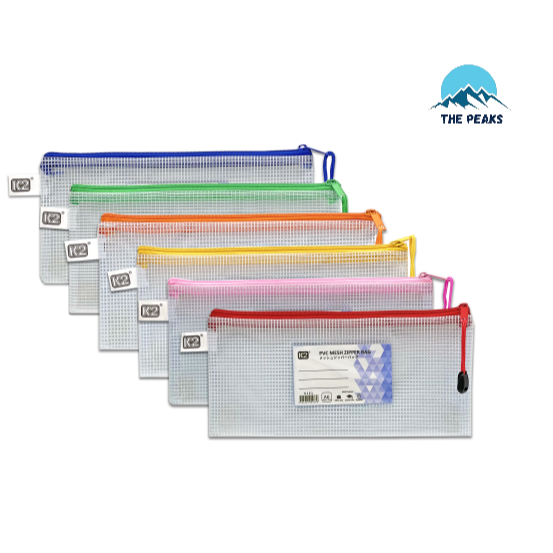 

(The Peaks) Map Zipper Sleting Sekat Jaring / Ziper Bag Double Space / Map Sleting / Zipper Bag Plastik A6/B6