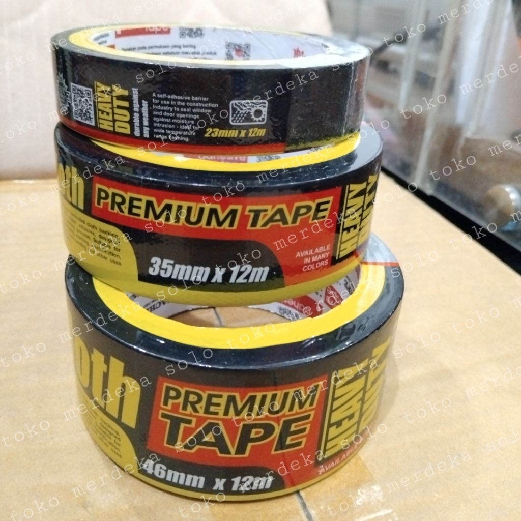 Isolasi Lakban / Linen Nachi Hitam 23mm