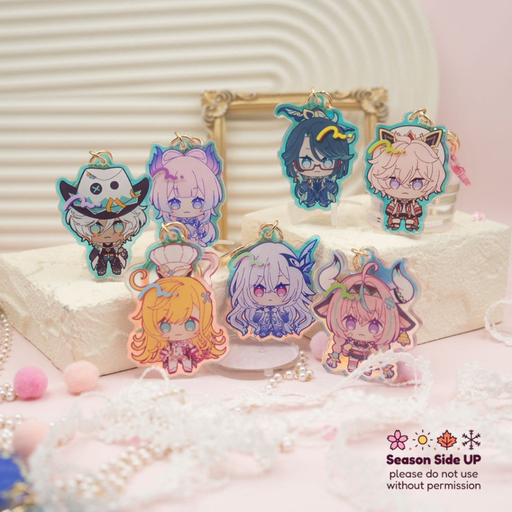 Genshin Impact Holographic Acrylic Keychain Blind Box Mystery Box Group F