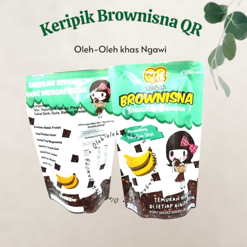 

KERIPIK BROWNIS BY QR, KERIPIK BROWNIES BANANA, BROWNIES KERING, BRONIS KERING
