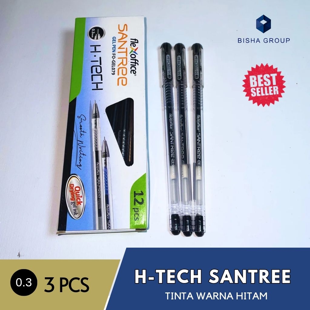 

(3 PCS) Pulpen H-Tech Santree by Flexoffice 0.3 mm