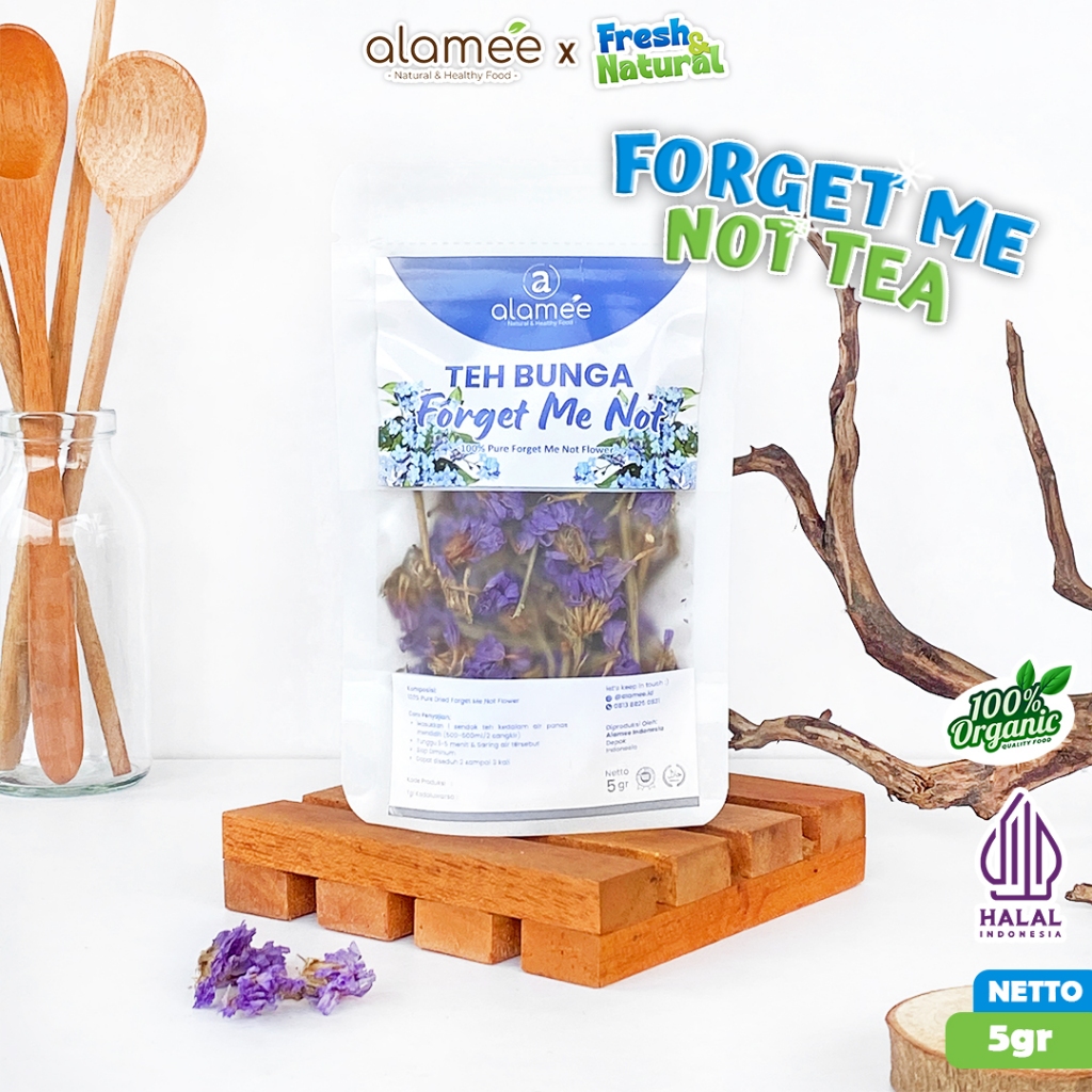 

Teh Bunga Forget Me Not Flower Tea Organik Kering Dried Alami Teh Herbal Asli 5 Gr fresh and natural