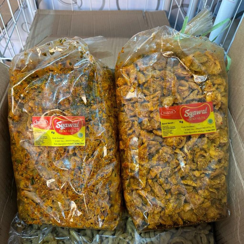 

1Ball isi 2KG Dari Pabrik Kulit Ayam Pedas Syawal