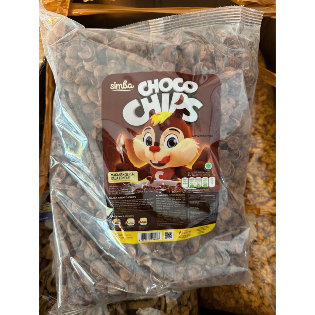 

1Ball isi 950gram Sereal Choco Chips Simba Coklat