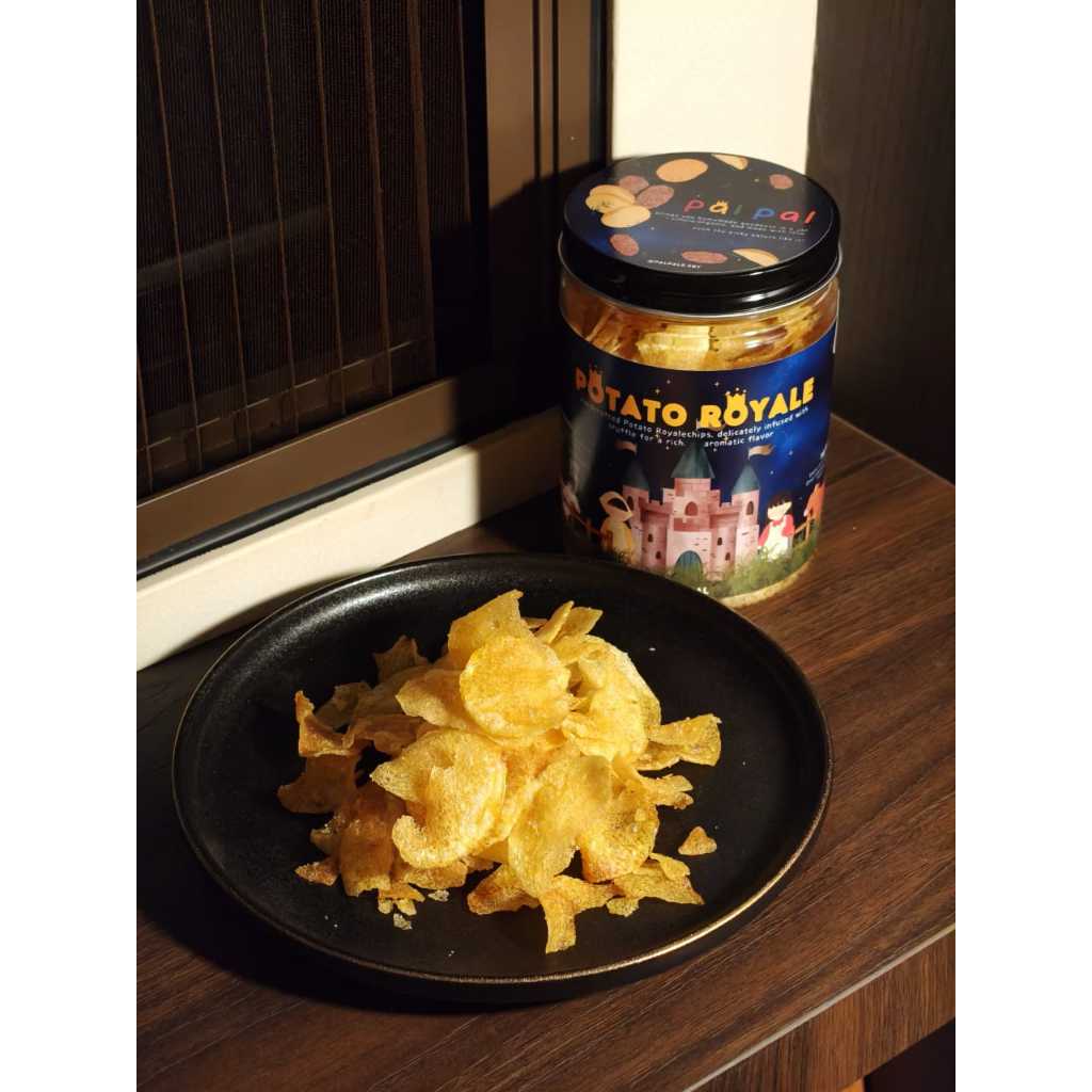

POTATO ROYALE | Kentang Chips White Truffle / Black Truffle Extra Tipis 1 mm | Premium Snack Untuk Anak dan Dewasa