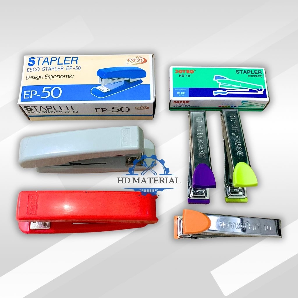 

Stepler Besar / Stepler Kecil / Mesin Stepler Besar / Mesin Stepler Kecil / Jepretan Stapler Joyko HD-10 / Alat Steples / Hekter / Stapler Besar Kecil