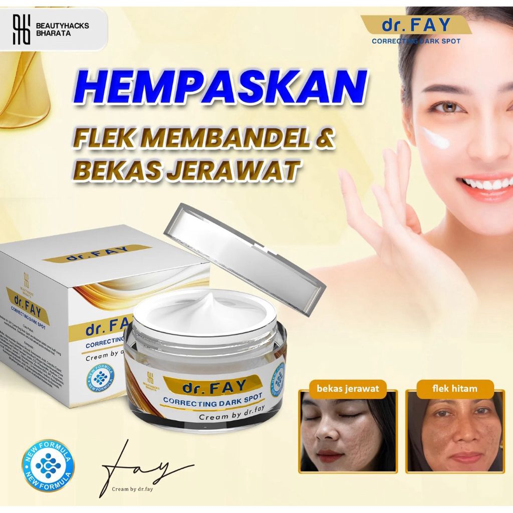 Promo Dr. FAY Cream perawatan jerawat - Bopeng Bekas jerawat & flek hitam kerutan ( DR FAY )