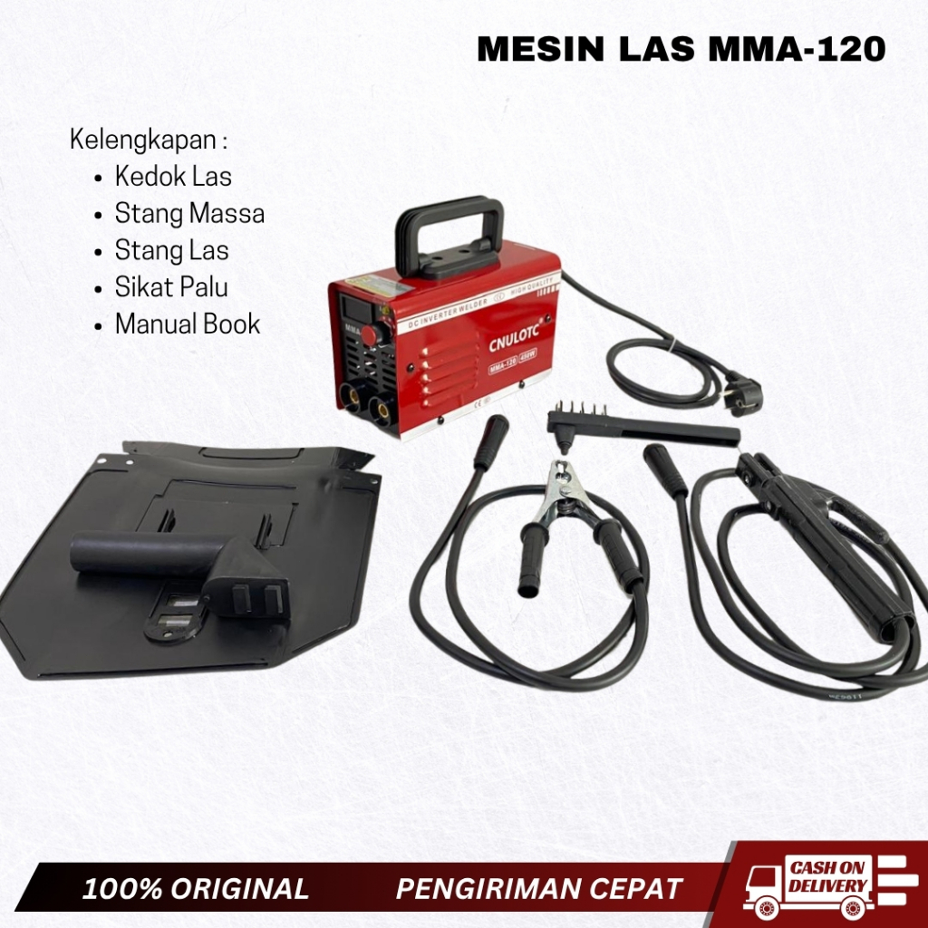 CNULOTC MESIN LAS MMA-120 ALAT LAS BESI MINI 450W TRAVO LAS