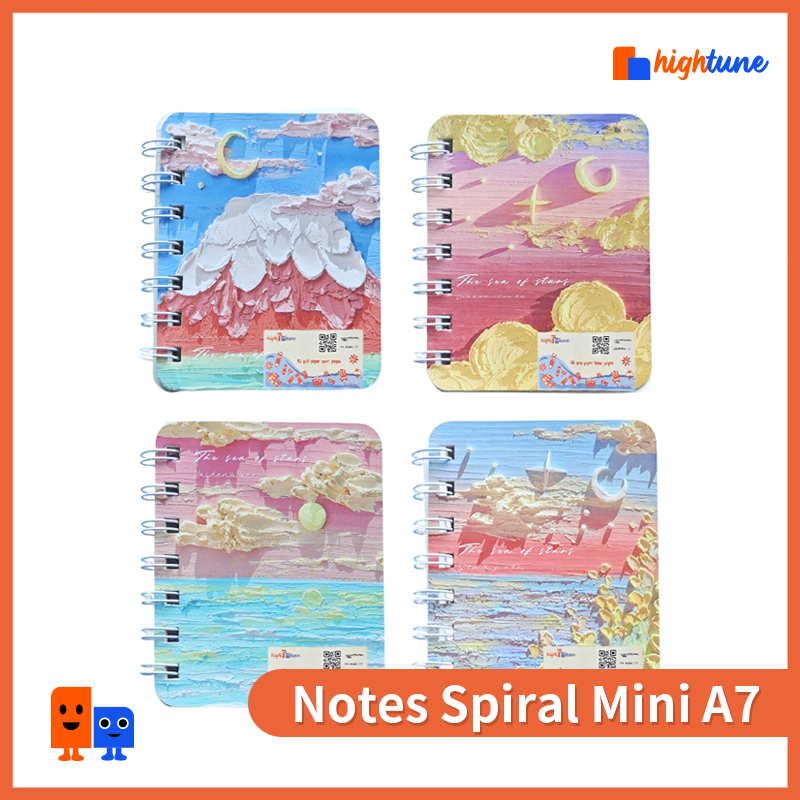 

Hightune Notes Spiral Mini A7 Notes Kecil Pelajar Garis Aesthetc/Mini Book Note