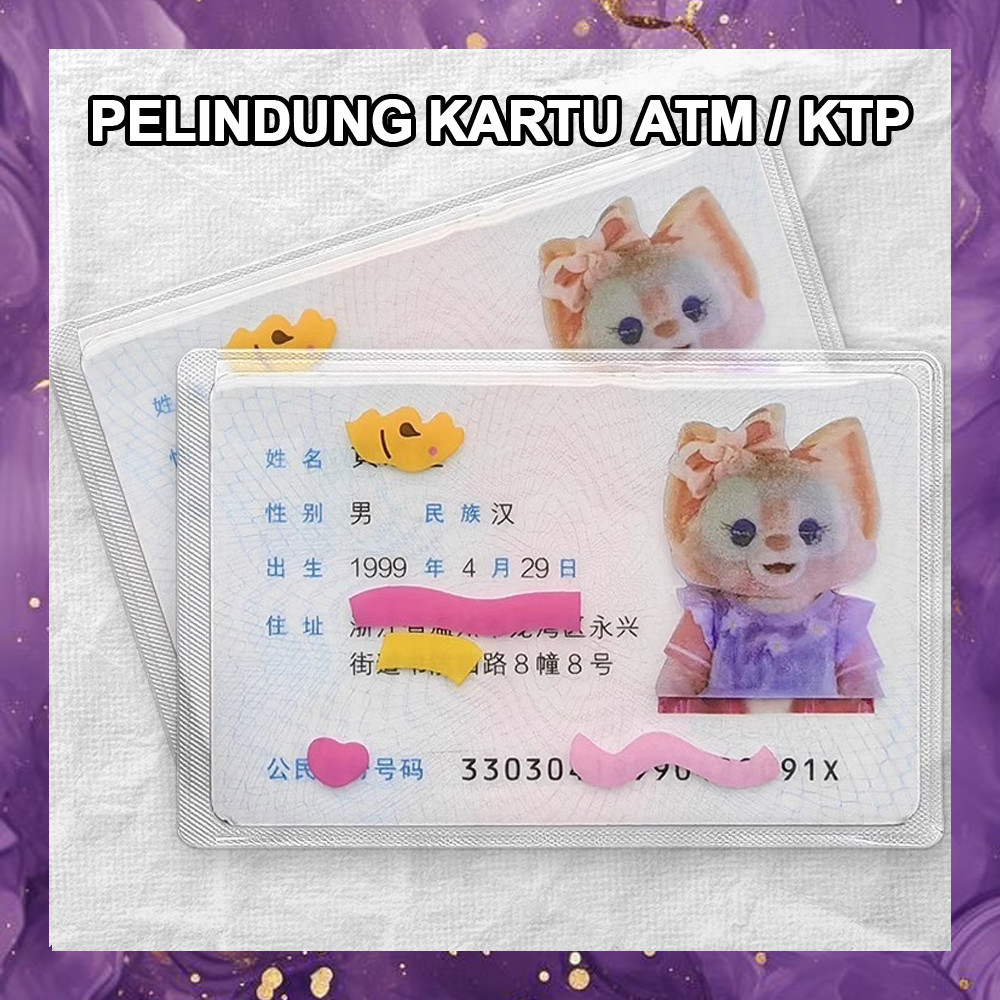 

(SBA) Pelindung Kartu ATM KTP SIM Cover PENUTUP DATA FOTO Plastik Pelindung Kartu Anti Gores AP2039C1