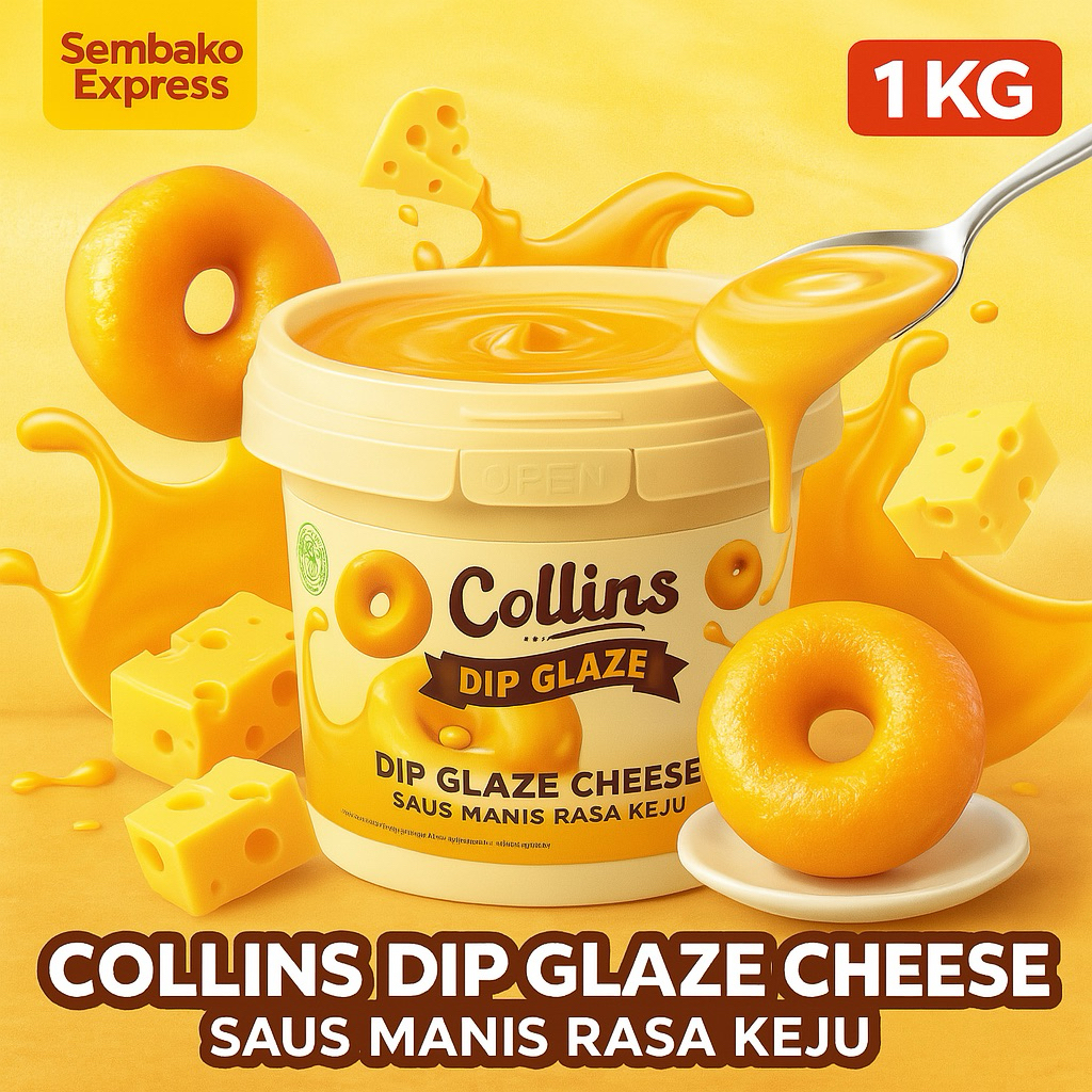 

Collins Dip Glaze Cheese 1 Kg – Saus Manis Rasa Keju Creamy