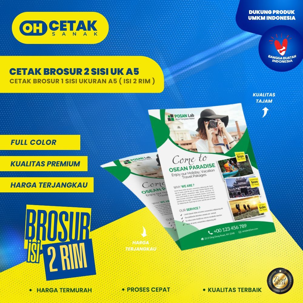 

Cetak Brosur A5 Dua Sisi – 2 Rim (1000 Lembar) Harga Grosir Super Hemat!
