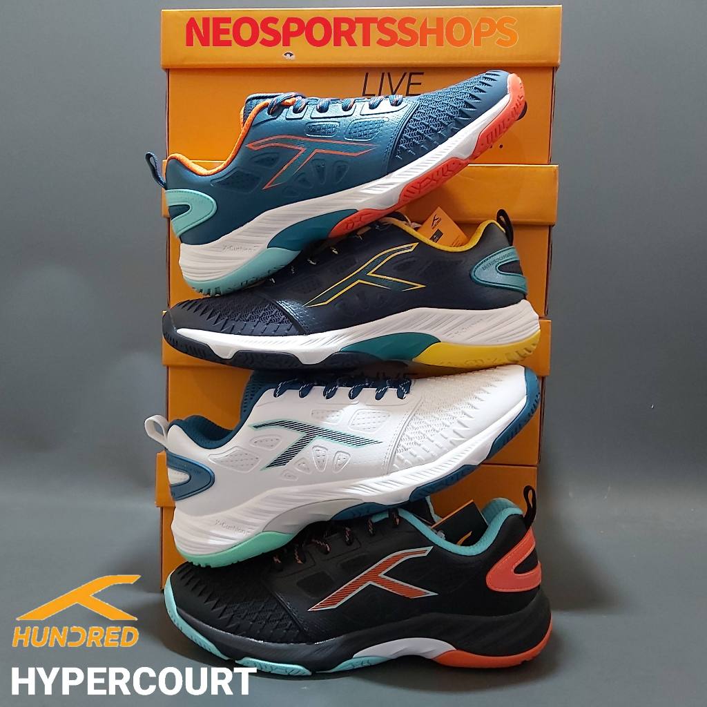 Sepatu Badminton HNDRD Hundred Hypercourt Original