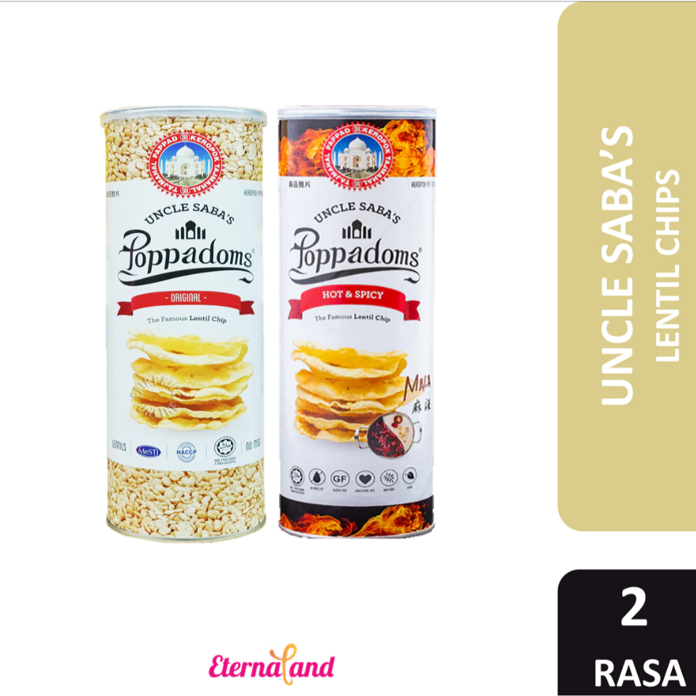 

Uncle Saba’s Poppadoms Lentil Chips - Snack Import