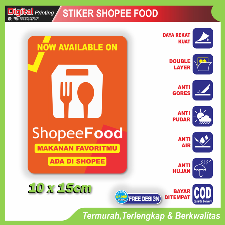 

Stiker tulisan sh0pee food kotak sticker identitas makanan online restoran warung gerobak dll
