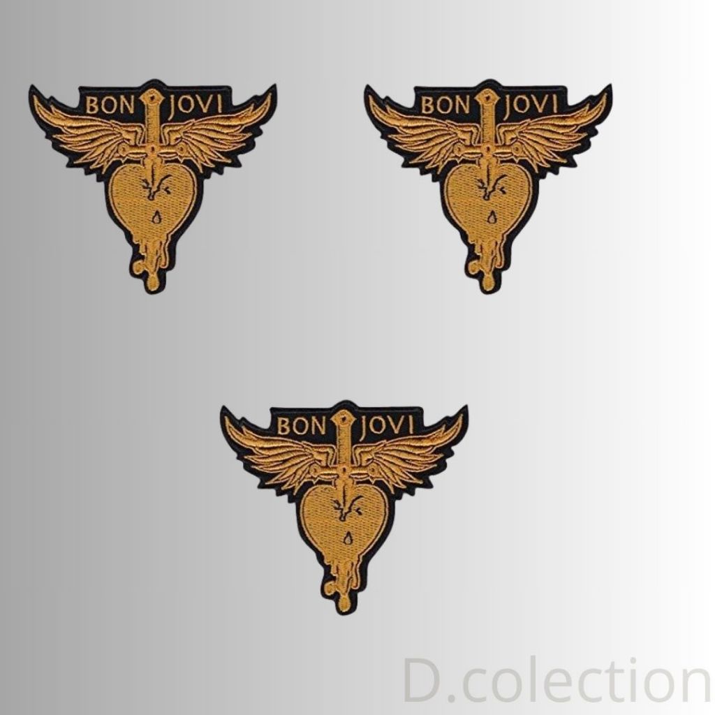 PATCH BORDIR JAHIT TEMPEL TERLARIS EMBLEM PATCH BAND BON JOVI