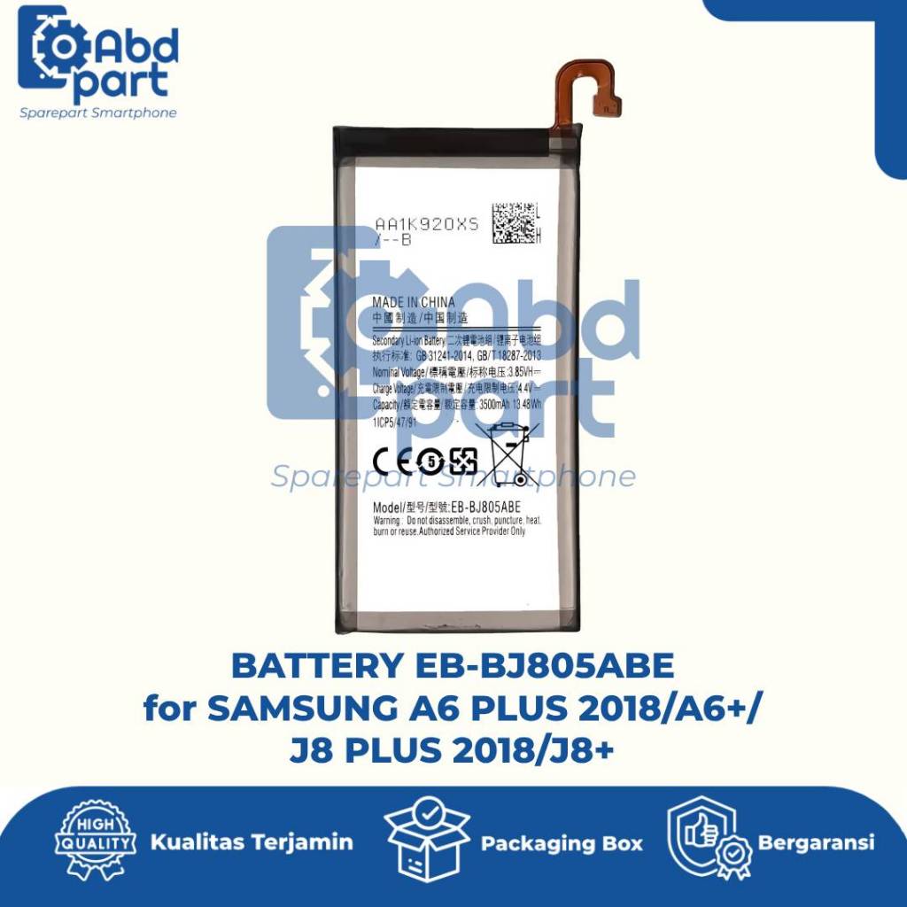 BATTERY EB-BJ805ABE FOR SAMSUNG A6 PLUS 2018/A6+/J8 PLUS 2018/J8+ BATERAI ORIGINAL