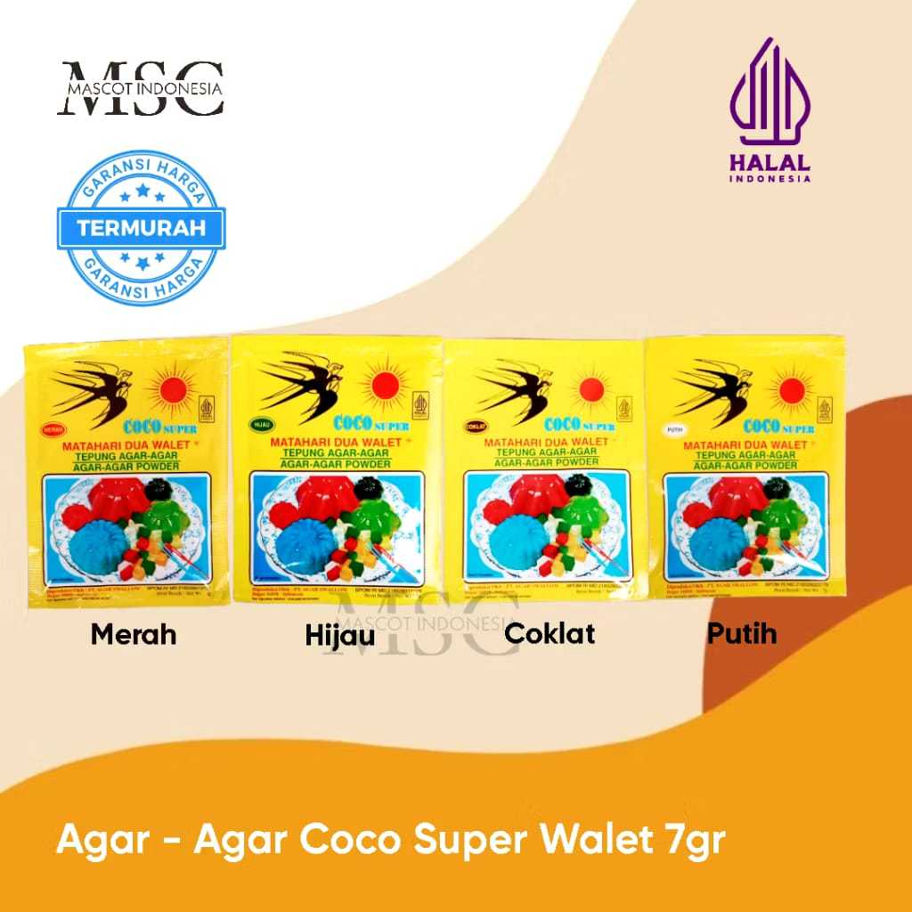 

Agar Agar Swalow | Agar Agar Coco Super Matahari Dua Walet 7gr
