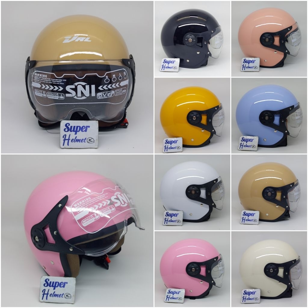 Helm bogo hijab wanita dewasa helm retro