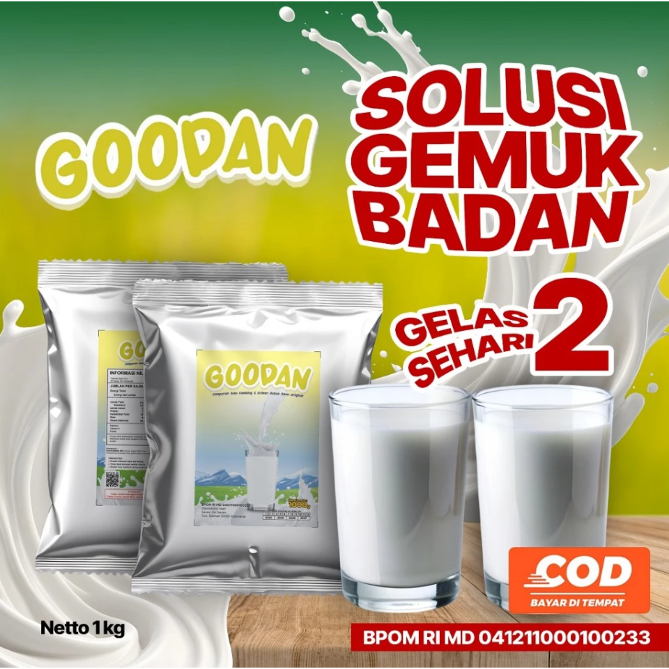 

Susu Kambing Etawa GOODAN Bubuk Full Cream Bubuk untuk Penggemuk Badan Lambung Sendi Osteoprosis