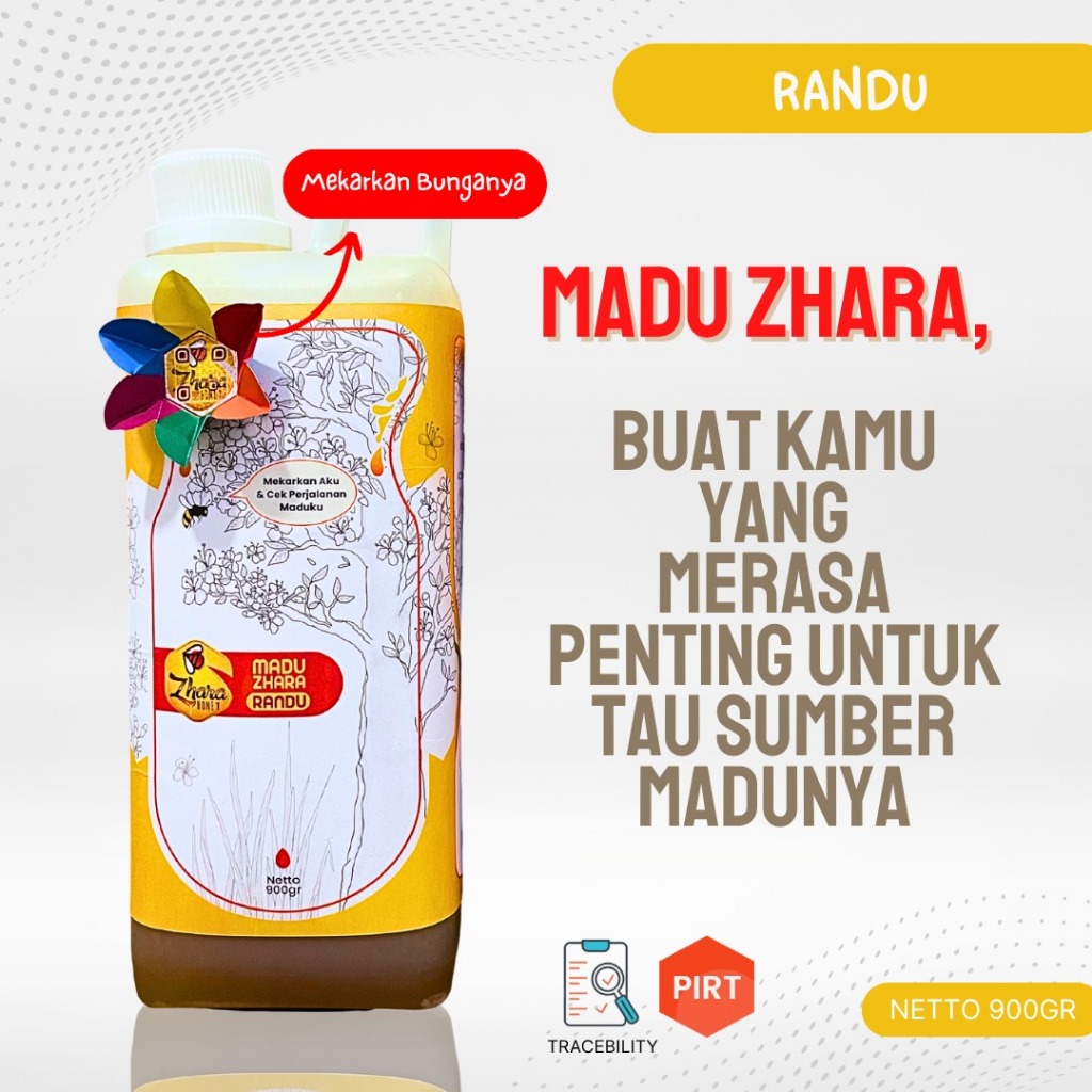 

Madu Randu 900gr Zhara Honey - Madu Asli Murni Raw Pure Honey