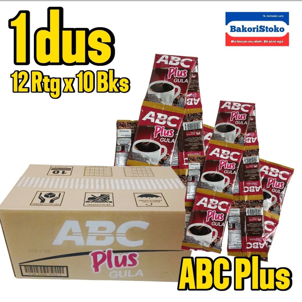 

Kopi Abc Plus Gula 1dus 12 Rencheng / Kopi Abc Plus 1dus isi 12 Rencheng / 120 Sachet