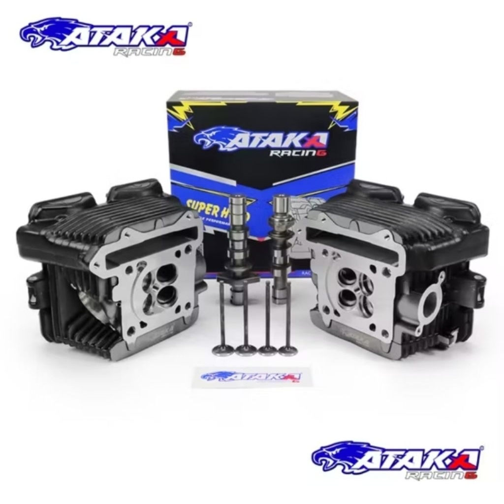 Blok head 22/25,23/26 set noken,klep suzuki satria fu ataka racing.