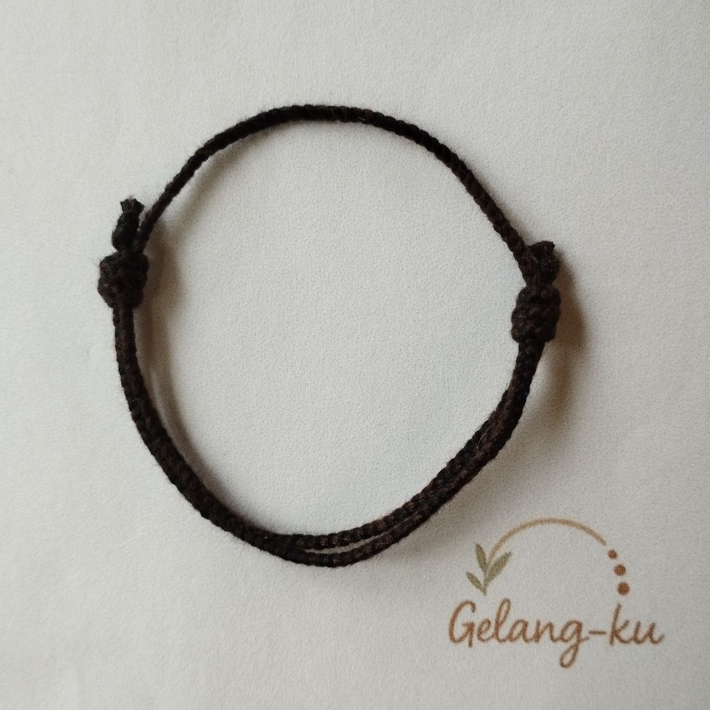 gelang tali coklat hitam