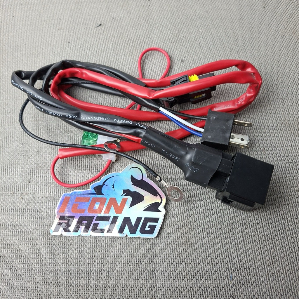 Relay Set Biled Kabel Relay set Premium 1 Lampu Biled Hid Lampu Tembak Motor Mobil