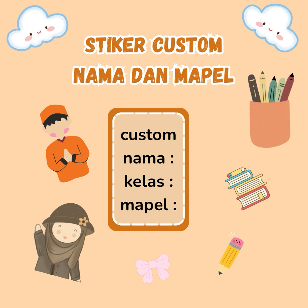 

STIKER CUSTOM NAMA DAN MAPEL STIKER BUKU TULIS
