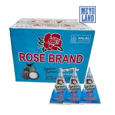 

DUS Santan ROSEBRAND Instan 65 ml x 36 Pcs Santan Kelapa Rose Brand TCA Cube Siap Pakai Praktis Masakan Harian