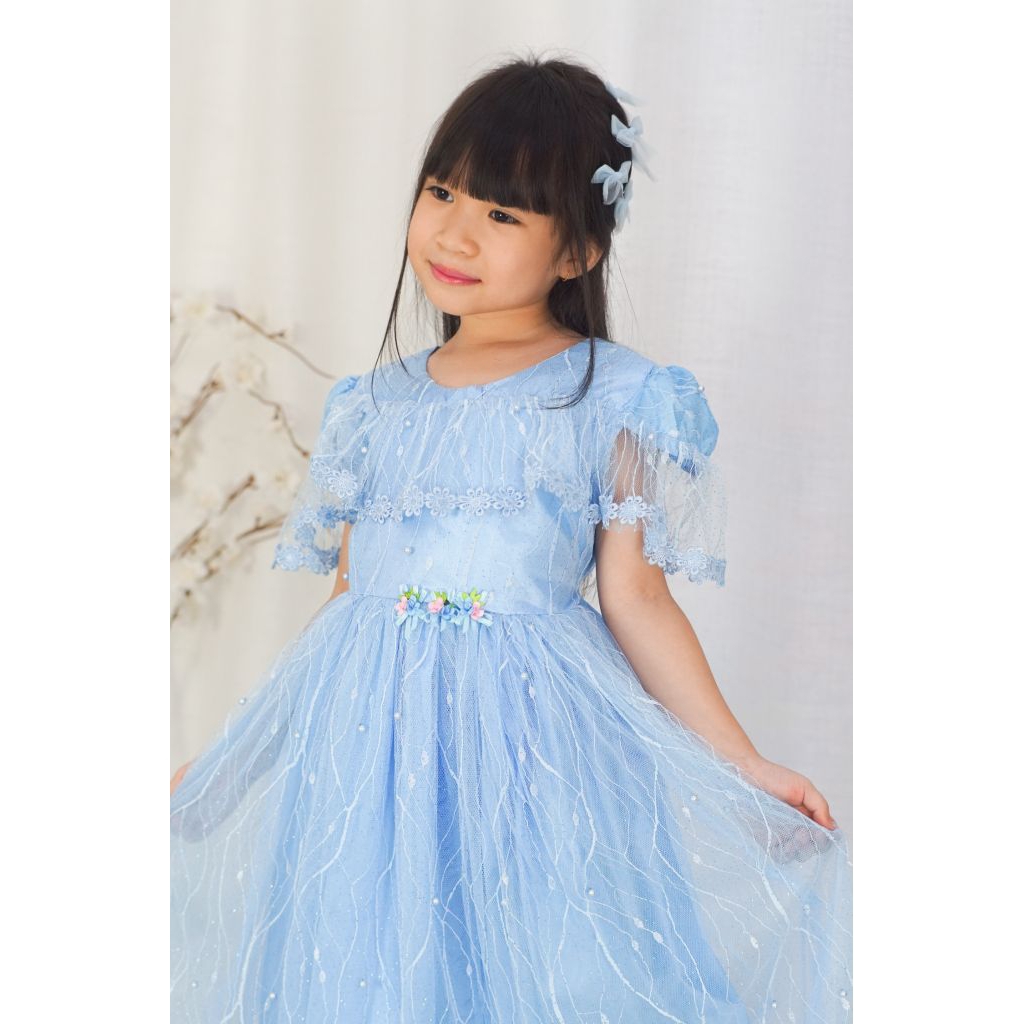 Sabrina Blue Ice - Sabrina gaun pesta dress pesta - gaun princess anak