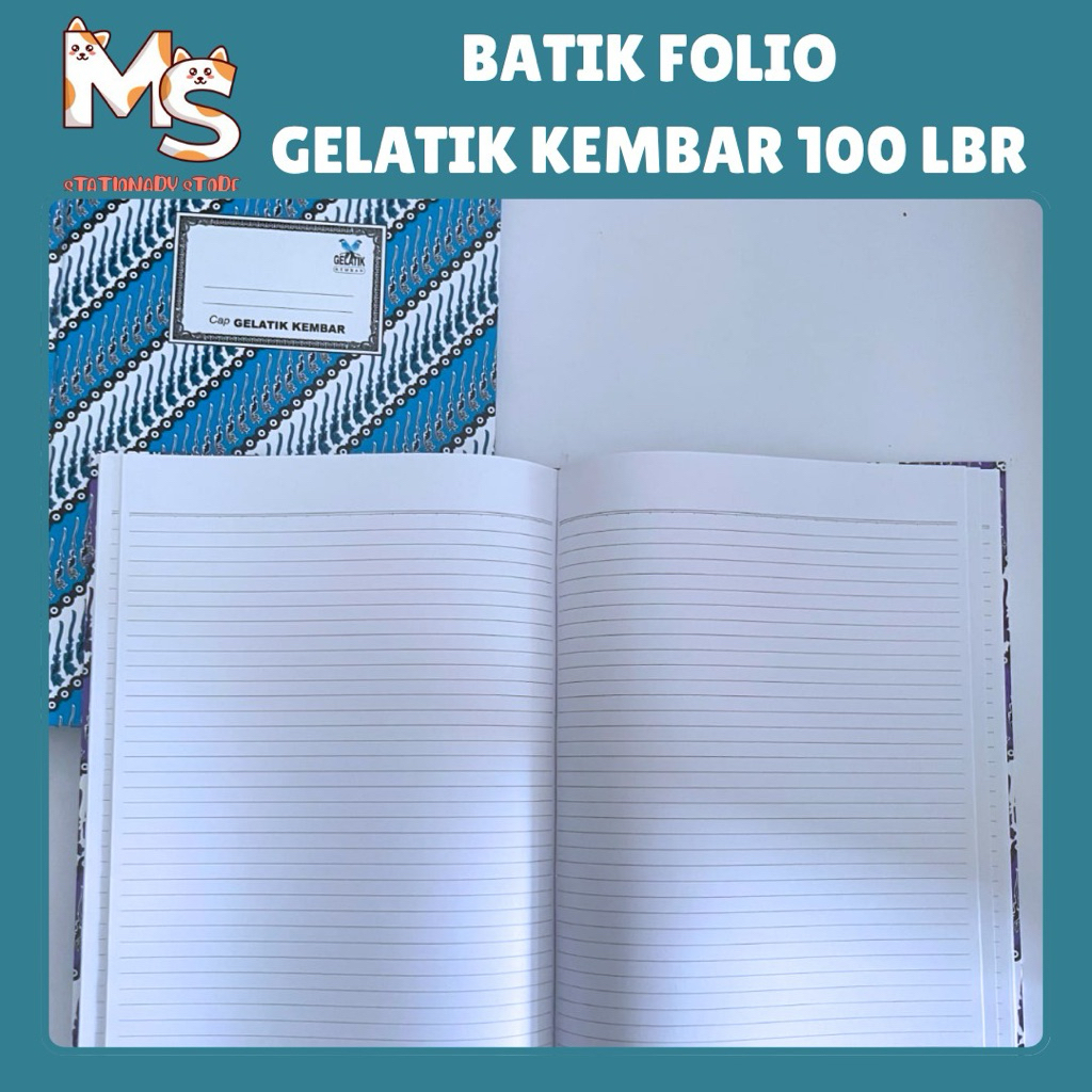 

[1 PCS] BUKU BATIK FOLIO HARDCOVER GELATIK KEMBAR 100 LEMBAR