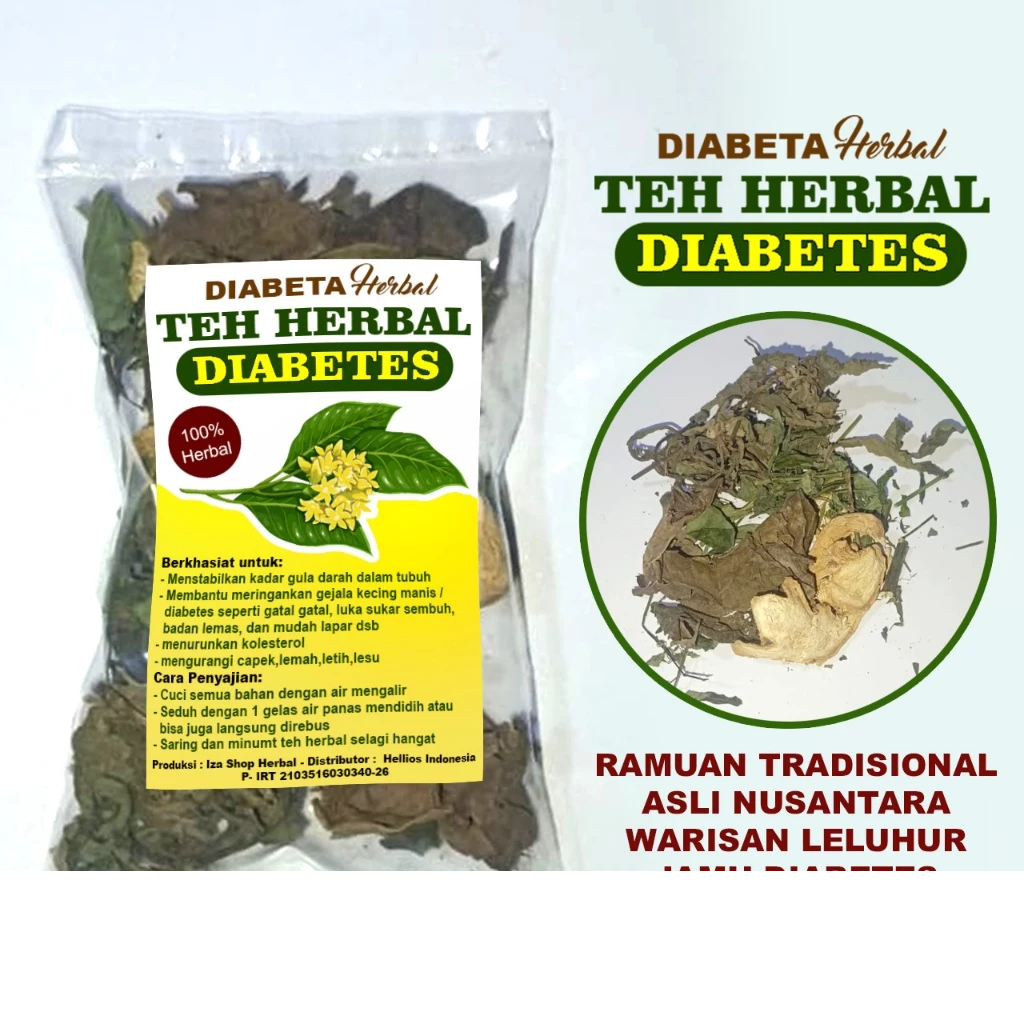 

DIABETA HERBAL Ramuan Teh herbal jamu Diabetes Rempah Penurun Gula Darah Alami - teh herbal daun insulin - jamu herbal diabetes