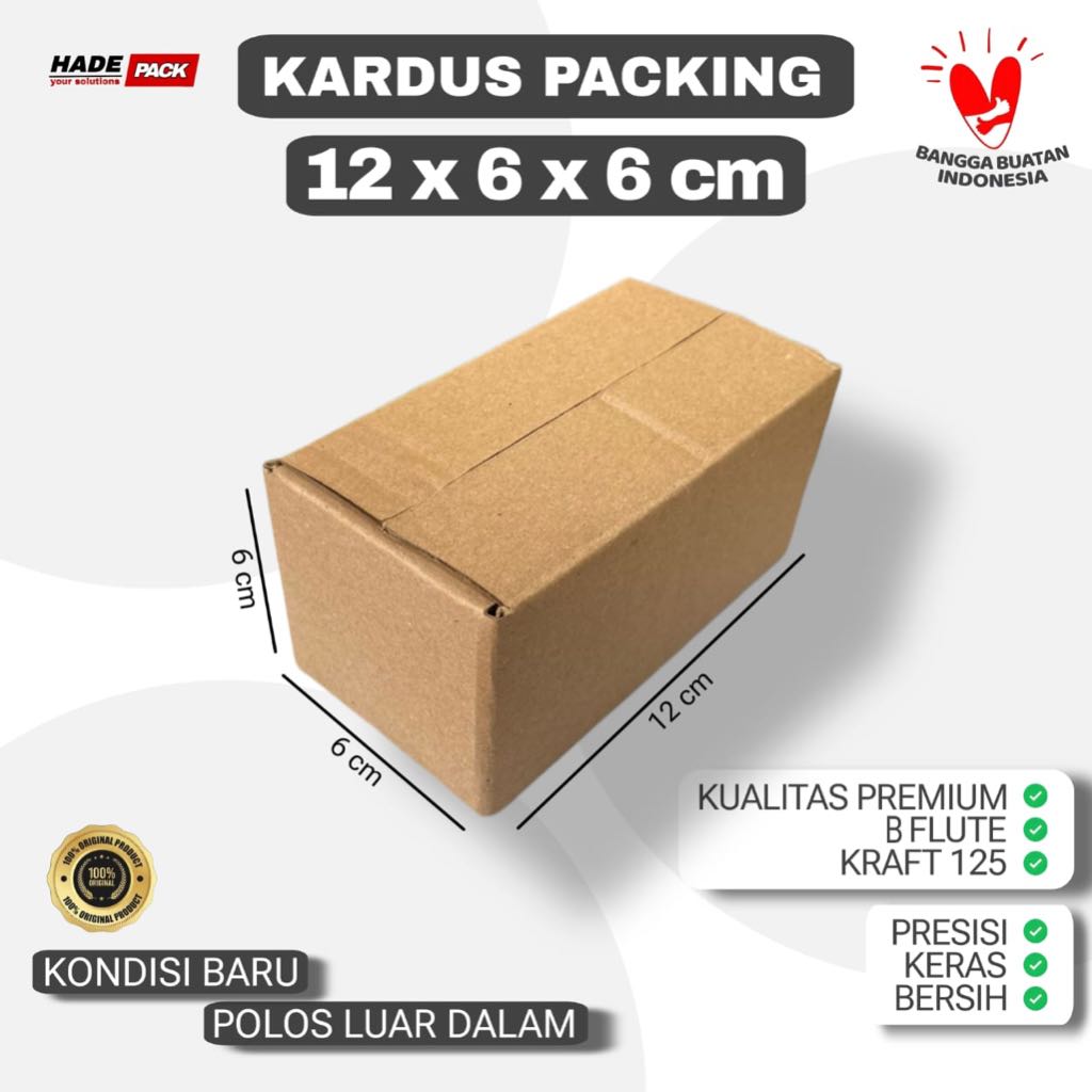 

Kardus Baru 12x6x6 cm - Bersih, Kuat dan Praktis untuk Packing
