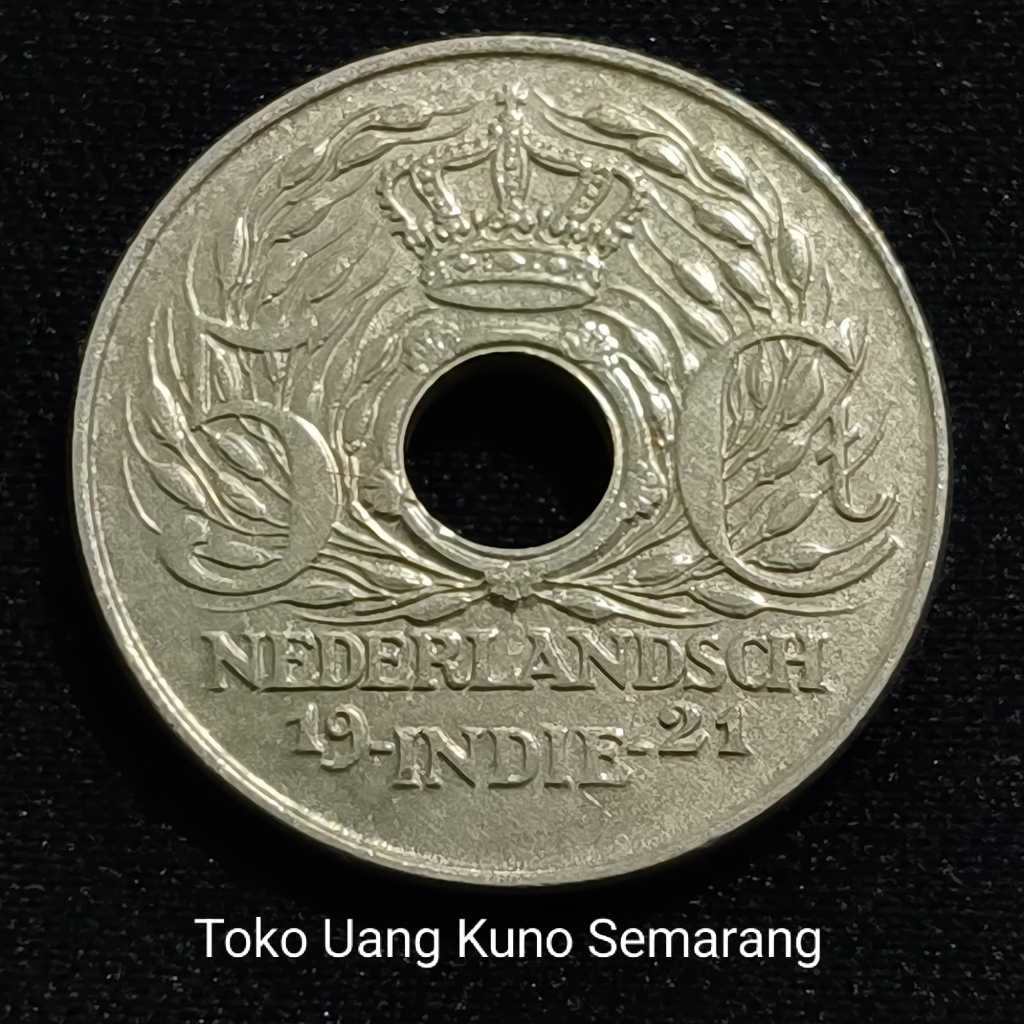 Uang Kuno 5 Cent Nedherland Indie 1921 (Nikel)