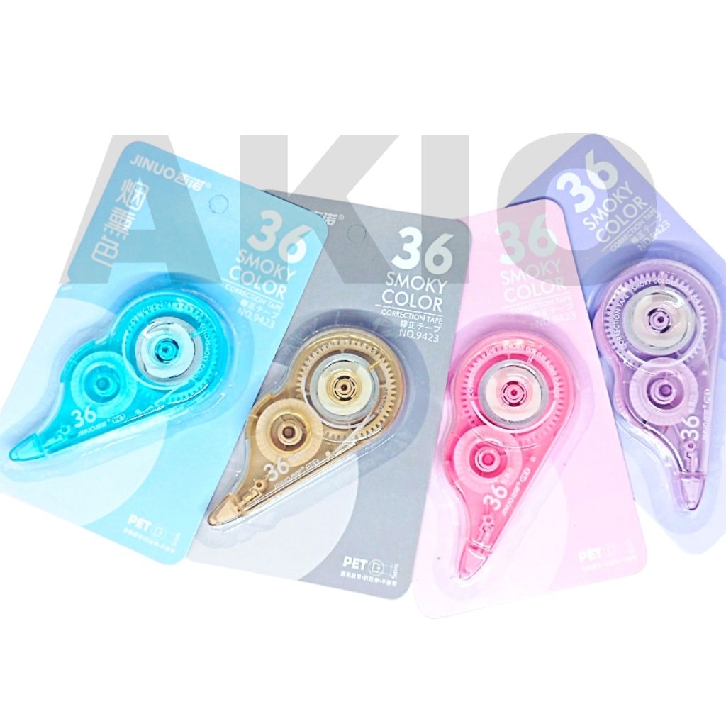 

Tip ex Kertas Roll Karakter SMOKY COLOR 36 JINUO 9423 Correction Tape Meter Aesthetic Murah