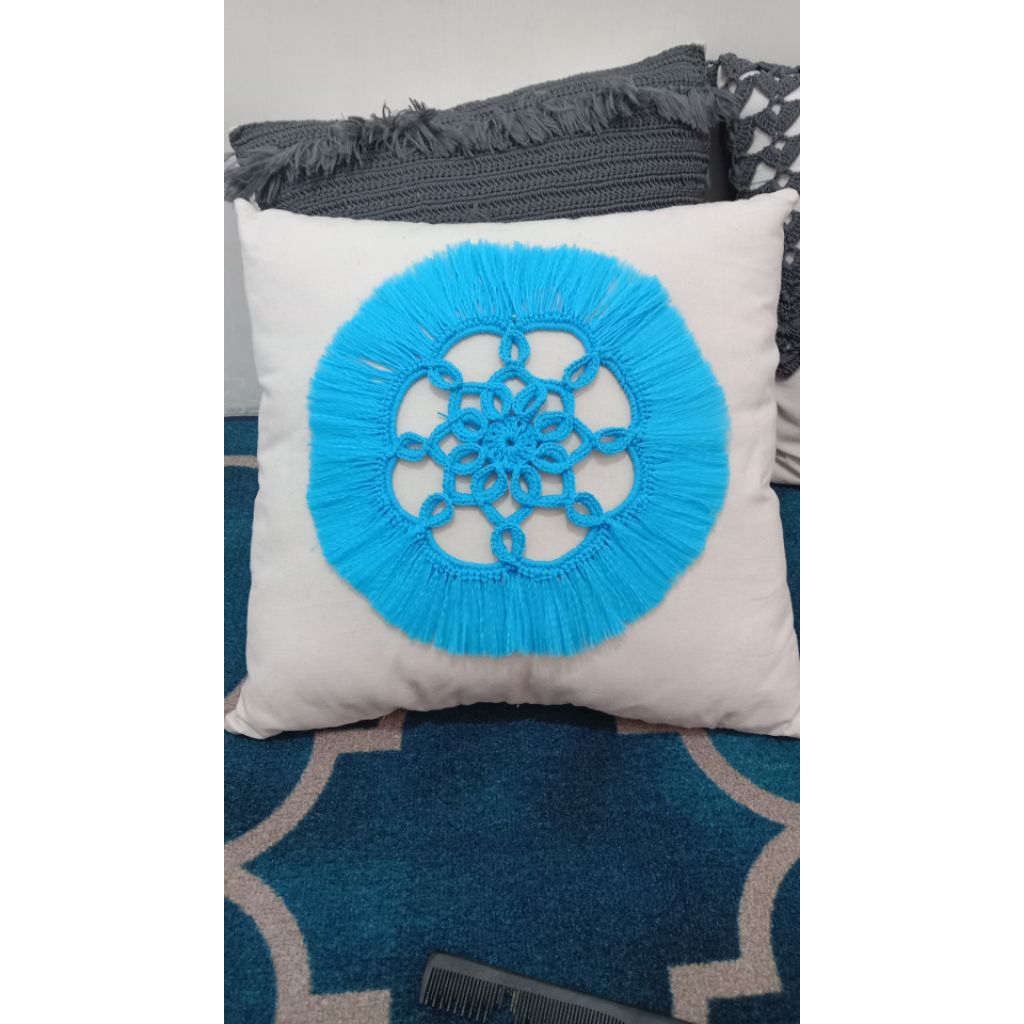 sarung bantal motif rajut 40x40