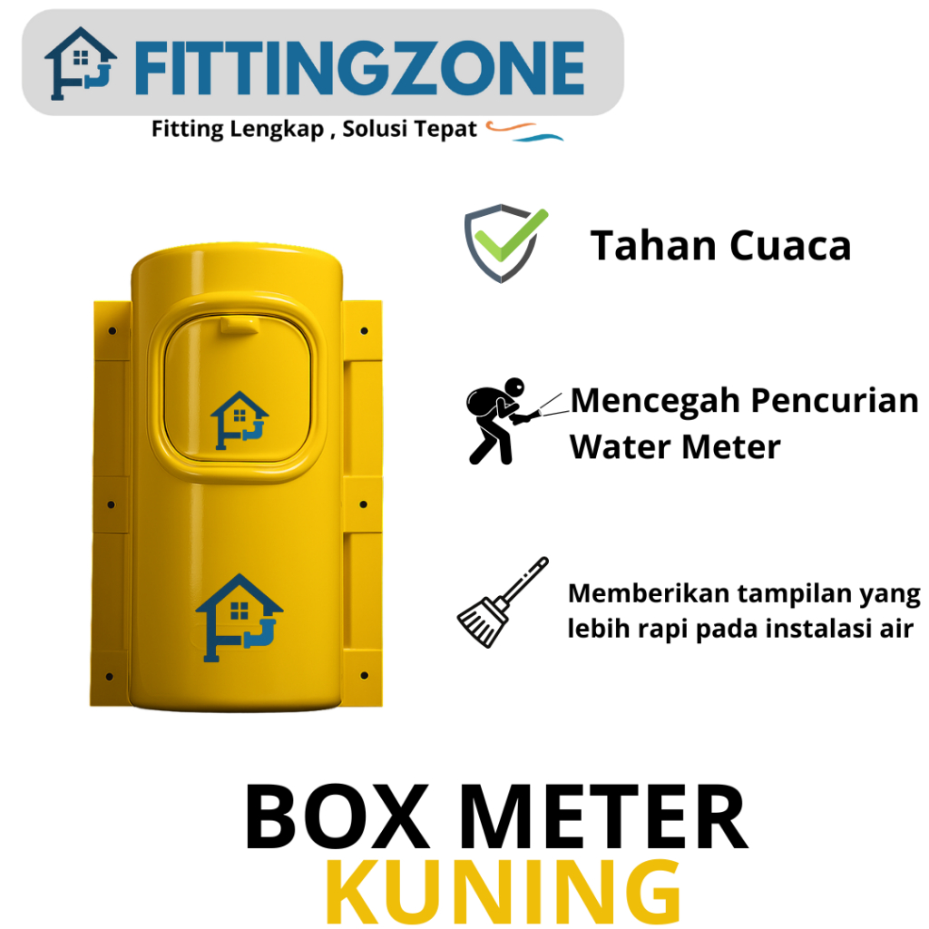 Box Meter Kuning Air PDAM / Tutup Meteran Air , Warna Kuning  , Memudahkan Melihat & Menjaga Meteran