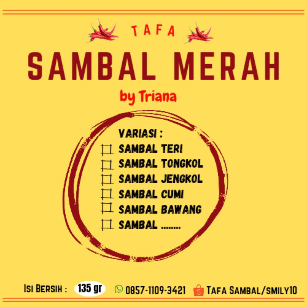 

Sambal Merah Tongkol isi bersih 135 gr